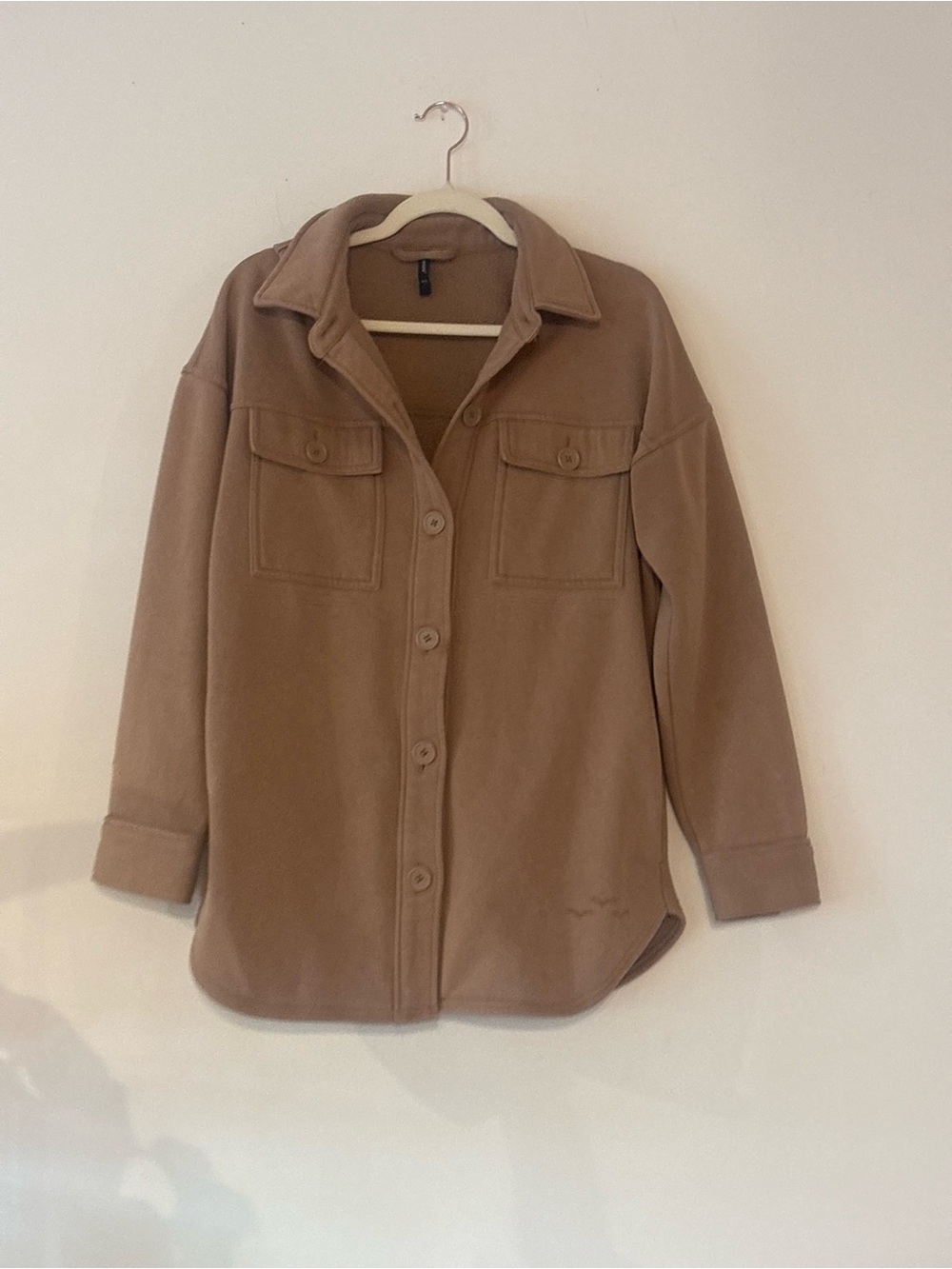 Loose-Fit Utility Jacket in Camel